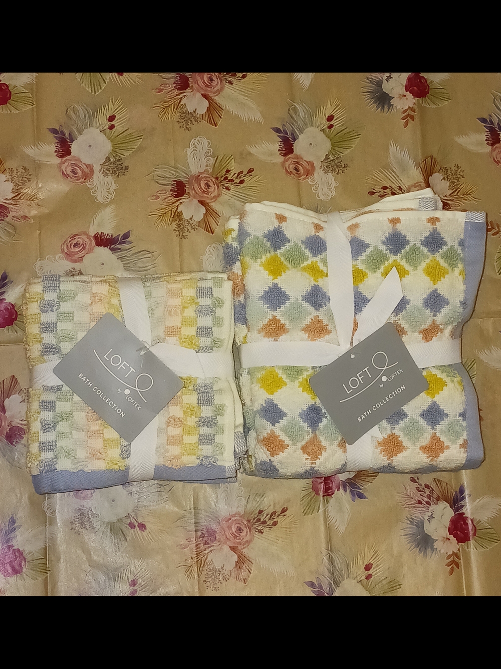 Loft 6-Piece Multicolor Hand Towel & Wash Cloth Set 100% Cotton